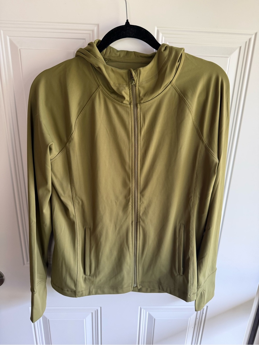 Eddie Bauer Moss Green Hooded Zip Jacket
